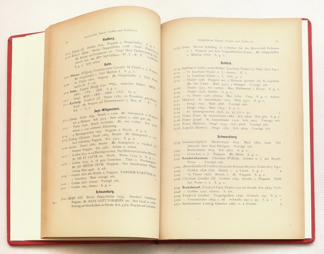 Katalog aukcyjny Adolph Hess „Sammlung des Herrn Dr. Alexander Missong Münzen und Medaillen des Mittelalters und der Neuen Zeit cz. II”